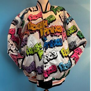 NWT Headgear Classics Bomber Jacket Funky Fresh Prince of Bel-Air Satin 5XL